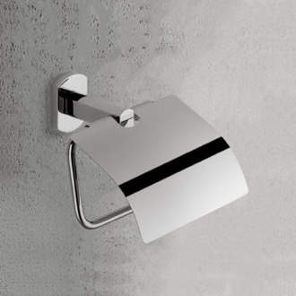 Toilet Paper Holder Polished Chrome Toilet Roll Holder With Cover Gedy ED25-13